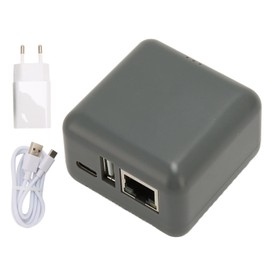 Network USB 2.0 Printer Server RJ45 Network Port Multi User Sharing LAN Print Server Adapter for Windows for Android 100‑240V EU Plug