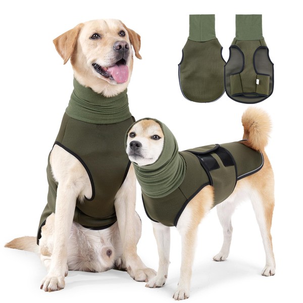Lelepet Dog Anxiety Jacket Calming Coat with Dog Ear Wrap,