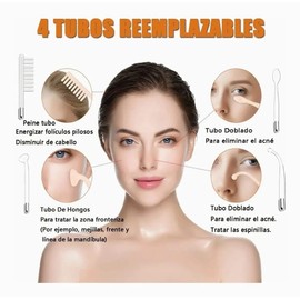 Shoonlo Alta Frecuencia Facial, Radiofrecuencia Facial Corporal con 4 Varitas de Neón- Estiramiento de la Piel, Reducción de Arrugas, Ojeras, Imperfecciones, Estimulador de Folículos Pilosos