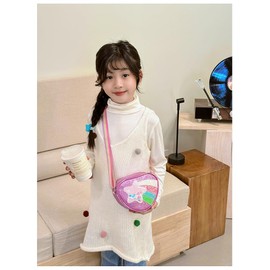 Kids Crossbody Bag Girls Crossbody Bag, Small Multicolor Shoulder Bag Shining Purses for Girls, Little Girls Purse Toddler Purse for Girls (Purple)