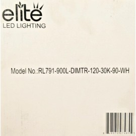 ELITE LIGHTING 7" WHITE ROUND LED SLIM SURFACE MOUNT 900LM RL791-DIMTR-12