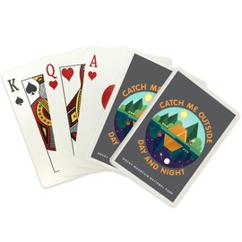 Lantern Press Rocky Mountain National Park, Colorado, Catch Me Outside, Camping Scene, Vector (52 Playing Cards, Poker Size Card Deck with Jokers)