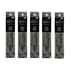 Pilot BRFV-10EF-B Oil-based Ballpoint Pen Refills, 0.5 mm, Acro Ink, Extra Fine, Black, Set of 5
