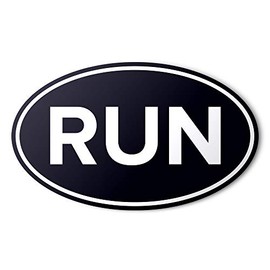 Meister Anti-UV Vinyl Car Bumper Sticker for Sports & Lifestyles - Run - Black