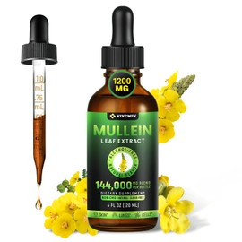 vivcmin Mullein Drops for Lungs, 3-in-1 Mullein Leaf Extract for Lungs Health, Herbal Respiratory Lung Health Support Supplement, Support Immune & Digestive Wellness, Sugar & Alcohol-Free - 4 FL OZ