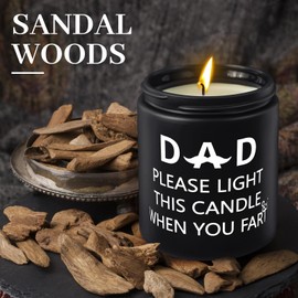 Dad Gifts from Daughter Son, Gifts for Dad, Funny Christmas Birthday Gift for Stepdad Adoptive Father Stocking Stuffers, 7oz Sandalwood Scented Candles