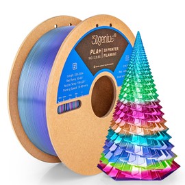 3Dgenius Silk Rainbow PLA Filament 1.75mm Silk PLA 3D Printer Filament Shiny Fast Color Changing Gradient Filament 3D Printing Filament Fit Most FDM Printers, 1kg Spool(2.2lbs), Blue Series
