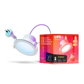 LIFX Colour Downlight, Wi-Fi Smart LED Downlight, 90mm Cutout, IC-4, ST64 Water Resistant, Dimmable, Compatible with Alexa, Hey Google, HomeKit and Siri (AU/NZ)