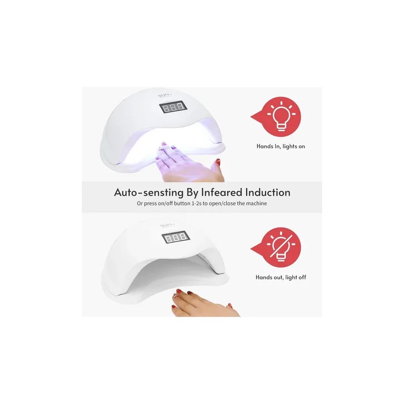 Lampara De Uñas Uv Profesional Secador Uñas Led Con Pantalla