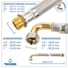 Reinforced Hose DN 19-3/4 ÜWM-Bogen 90° x 3/4 AG x