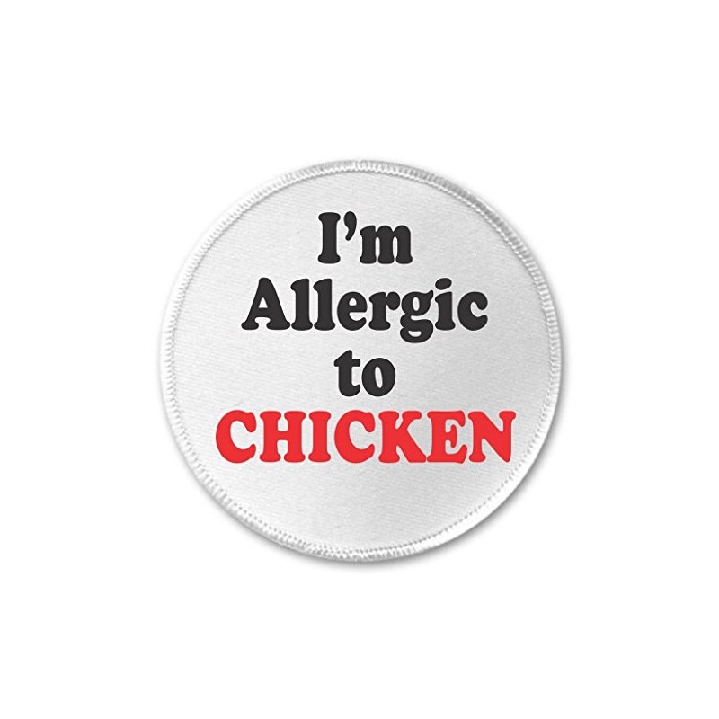 A&T Designs I'm Allergic to CHICKEN 3" Sew On Patch