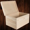 WooDeeDoo Rectangular Wooden Storage Box with Hinged Lid – 22