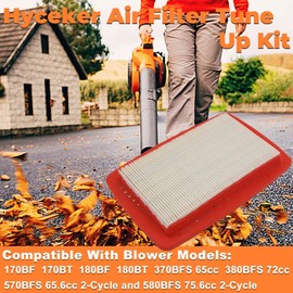 Hyceker Air Filter Tune Up Kit for Husqvarna 570BTS 580BTS 170BT 180BT 370BTS 380BTS Blowers, Pre & Air Filter Kit Fit 170BF 180BF 370BFS 380BFS 570BFS 580BFS Backpack Leaf Blower 544271501, 512654101