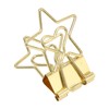 100 Pcs Binder Clips Star Shape Paper Clamps Hollow Long