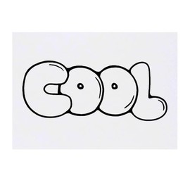 'Cool' Temporary Tattoo - Water Resistant, Skin-Safe, Non-Toxic Transfer (TO00082559)