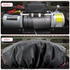 ZCYKJ Car Winch Cover Black Waterproof Dust Resistant Soft Winch