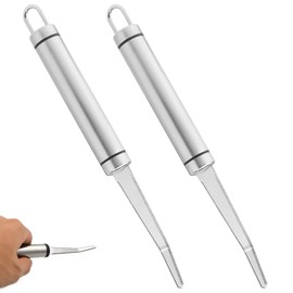 2 Pack Grapefruit Cutter Curved Grapefruit Cutter Stainless Steel Peeler with Serrated Edge, Kitchen Fruit Peeler Curved Carving Tool for Kiwi, Mango, Dessert, Apple, Citrus Fruit,Orange Peeler Tool