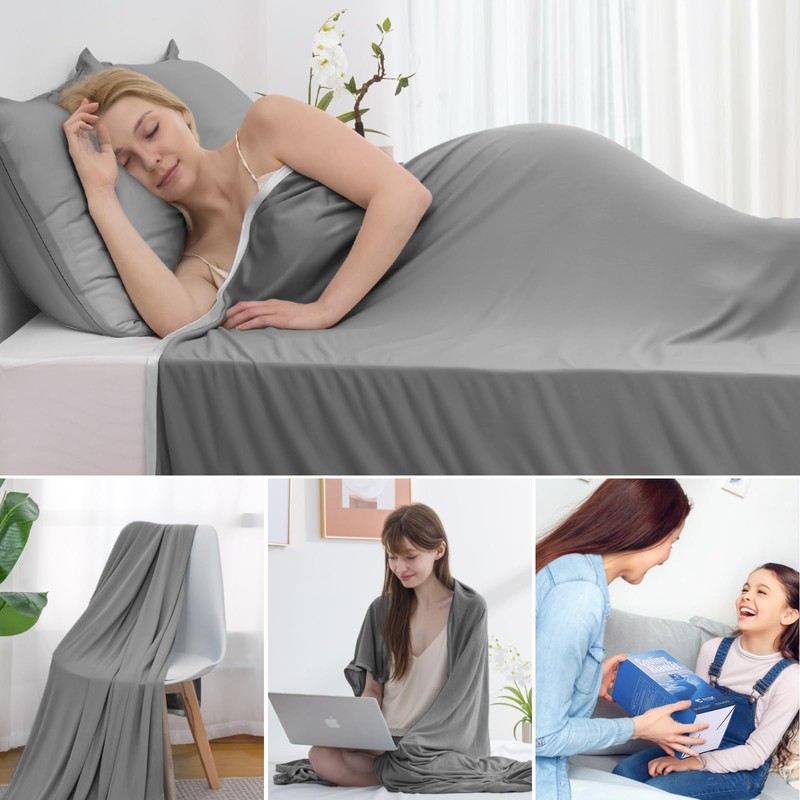 Marchpower Cooling Blanket, Arc-Chill 3.0 Cool-to-Touch Technology Summer Blanket（Q-MAX>0.5）, Breathable