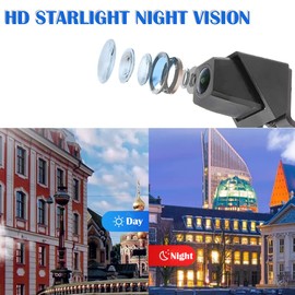 WASTOREEL Car Backup Camera Reverse Rear View Spare Tire Mount Camera Kit compatible with Jeep Wrangler JK 2007-2018 W/Wire Adapter Waterproof Wide Angle Guidelines