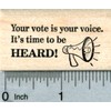 Voting Rubber Stamp, Your Vote is Your Voice.
