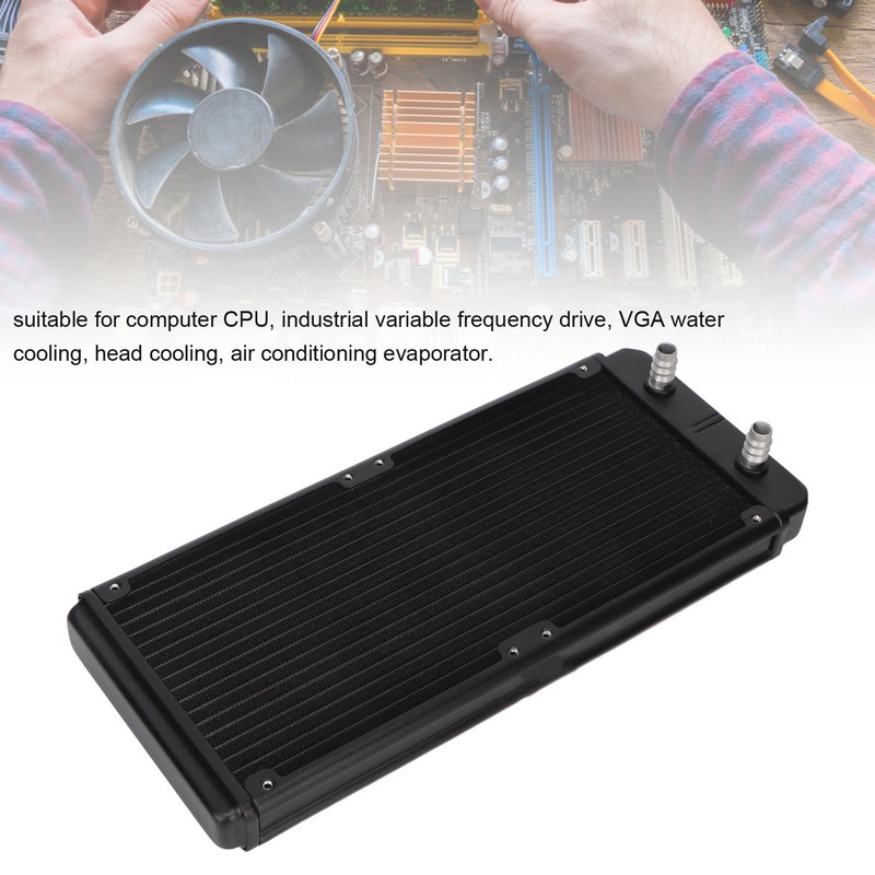 Water Cooling Radiator Frosted 18 Pipes Metal Heat Exchanger Radiator