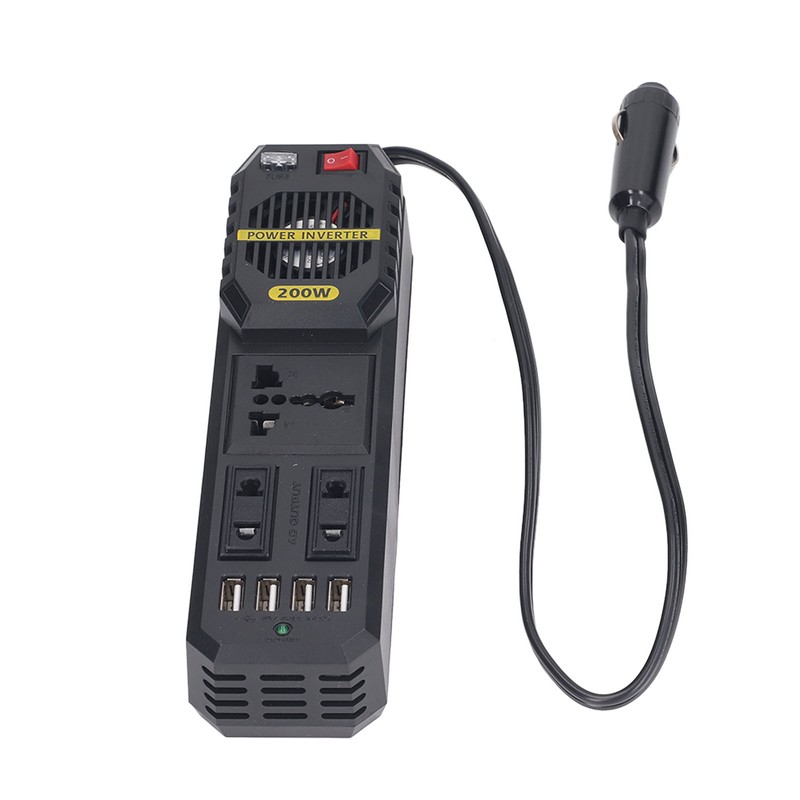 Car Power Inverter 200W DC 12V to AC for Vehicles