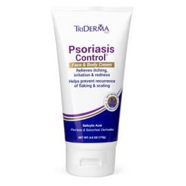 TriDerma- “Crema Facial y Corporal Control de Psoriasis Máxima Fuerza 3% Ácido Salicílico, AP4 Gel de Aloe Vera, Urea