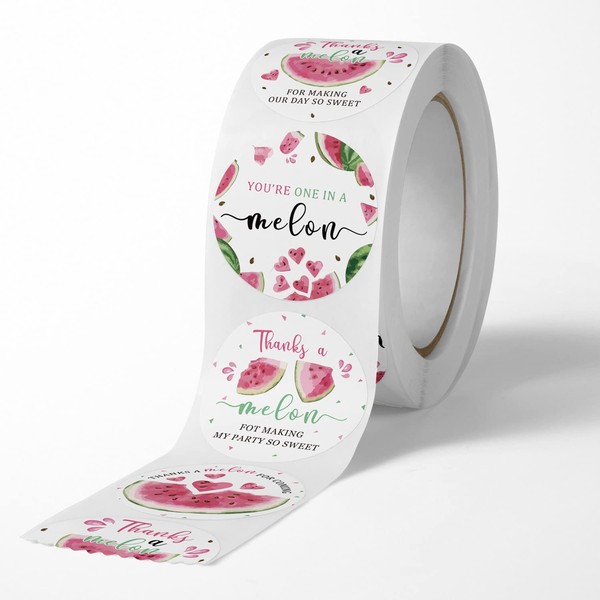 Watermelon Thank You Sticker Label,Thanks a Melon for Making My Party Sweet Sticker,You are One in a Melon Stickers,500pcs/roll