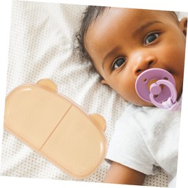 Gatuida 5pcs Boy Girl Pacifier Storage Box Handle Portable Soother Container Lidded Dummy Case Travel-friendly Easy to Clean