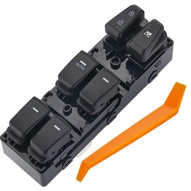 ZAPOSTS - Interruptor de ventana eléctrica para Hyundai Sonata 2011-2015. Interruptor maestro vidrios de puerta de control lateral del conductor. Sustituye a 93570-3S000