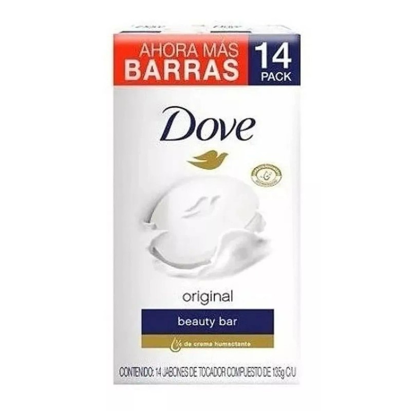Dove Jabón En Barra Dove Original 14 Pzas De 135