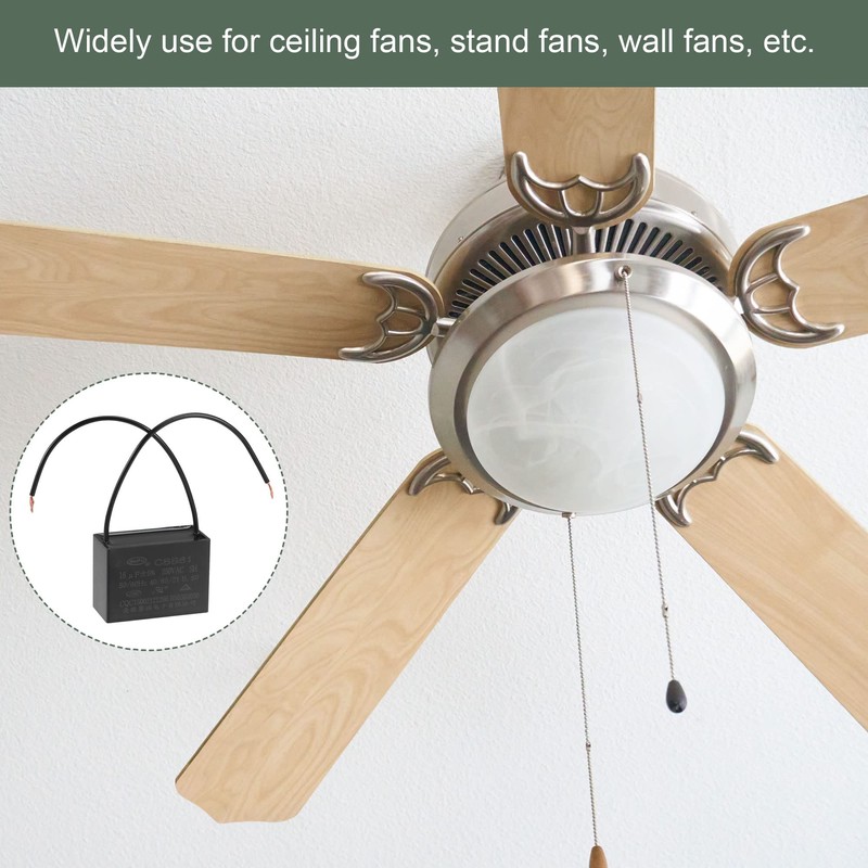 YOKIVE 2Pcs Ceiling Fan Capacitor CBB61, Metallized Polypropylene Film Capacitor