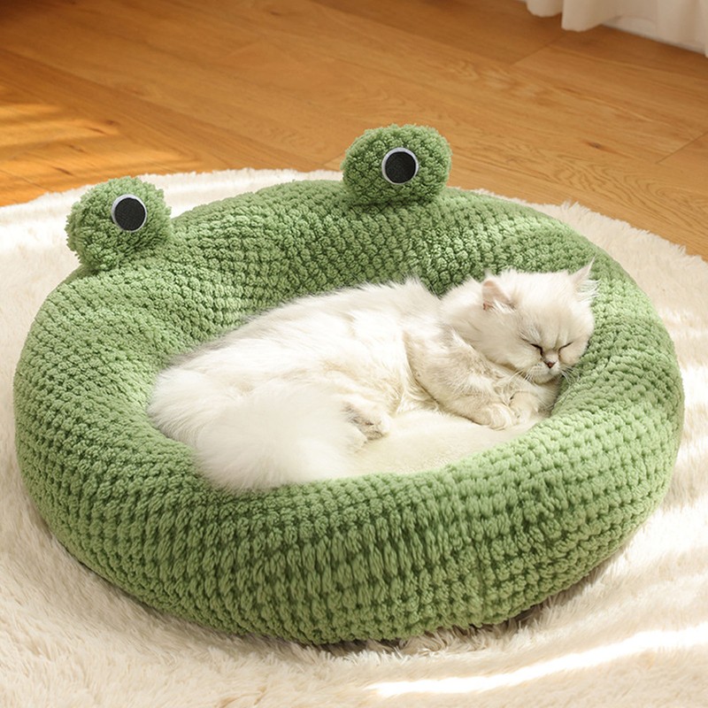 Pet Cave Bed Cute Cartoon Pet Bed Soft Breathable Plush