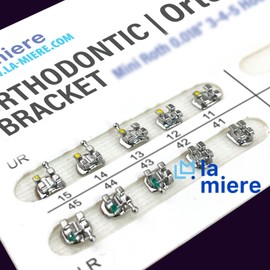 20PCS Orthodontic Mini Roth Brackets Roth 0.022 Slot Bondable with Hook on 345, 20pcs/Pack, 1PK