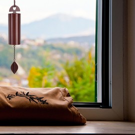 Wind Chimes for Outside, Deep Resonance Serenity, Metal Cylinder Wind, Deep Tone Musical Windchime, Single Tube Wind Chime, for Outdoor/Patio