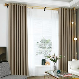 6 Pack No Drill Double Curtain Rod Bracket, Adhesive No Drilling Curtain Rod Holders, No Damage Stick Curtain Rod Hooks, Double Brackets Curtain Hangers for Wall (Black)