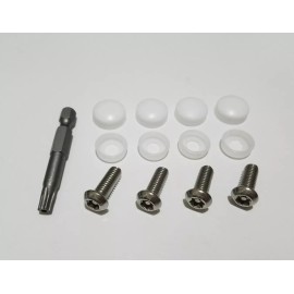 Ton's Performance SECURITY Anti Theft Auto License Plate Screws WHITE Covers bolts for Lexus