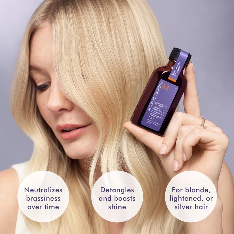 Moroccanoil Treatment Purple Hair Oil for Blonde Hair, 1.7 Fl.