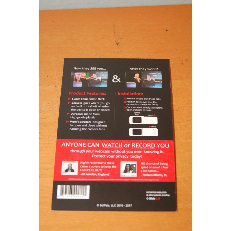 C Slide Lot of 3 C-Slide WebCam Cover for Laptops,
