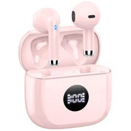 Jxrev Wireless Earbuds, Bluetooth Earbuds HiFi Bass, Bluetooth Kopfhörer in Ear Noise Cancelling Mic, IP7 Wasserdicht Ohrhörer, USB C Mini Ladekoffer Ohrstöpsel für Android iOS