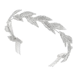 Beavorty 2pcs Alloy Rhinestone Hair Comb Headdress for Brides Elegant Hair Clip Accessories for Weddings and Special Occasions Delicate Leaf Design for Bridal Hairstyles