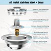 3-in-1 Kitchen Sink Drain Strainer Stopper, Upgraded Stainless Steel Sink