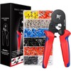 Ferrule Crimping Tool Kit, Preciva AWG23-7 Self-adjustable Ratchet Wire Crimping