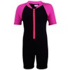 Tuga Girls Shorty 1.5mm Neoprene/Spandex Wetsuit (UPF 50+), Fuchsia, M