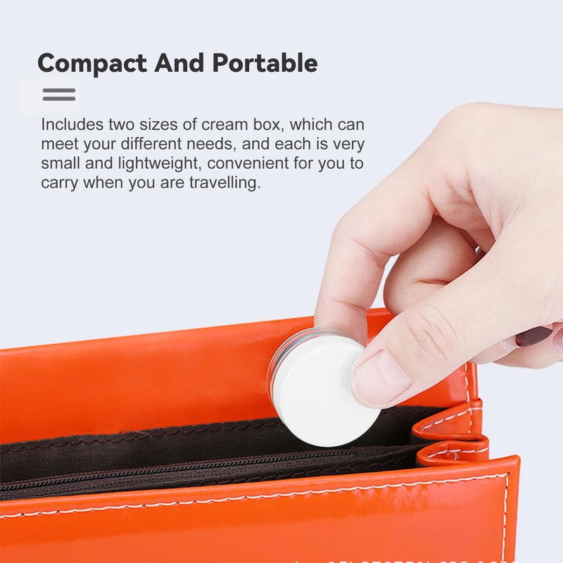 Coptiner 6Pcs Empty Plastic Cosmetic Jars with White Lids,Mini Travel