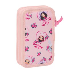 Safta Nanana Fabulous Pencil Case for Children, Pencil Case with Colours, with 28 Utensils, Ideal for Children from 5 to 14 Years, Comfortable and Versatile, Quality and Resilience, 12.5 x 4 x, pink,