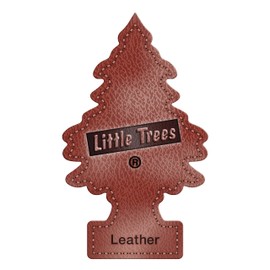 Car Freshner U1P10290 Little Trees Leather Air freshener, 24 Pack