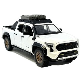 2024 for Toyota Tacoma Trailhunter Edition Pickup Truck DCD 1/24 White Metallic Diecast Model Car