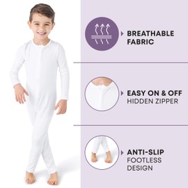 Rocky Kids Onesie Cozy Jumpsuit, Unisex, Fleece Lined, for Boys & Girls, Long Sleeve Thermals (Stay-Soft) White 12
