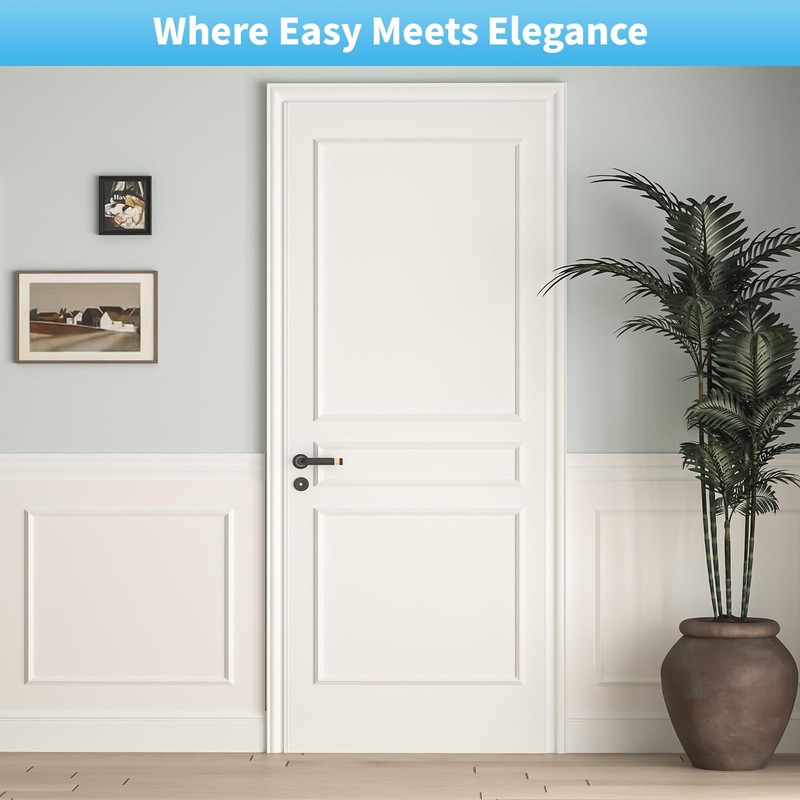 Art3d Premade Door Moulding Trim Kit, Self-Adhesive Paintable Wainscoting Panels